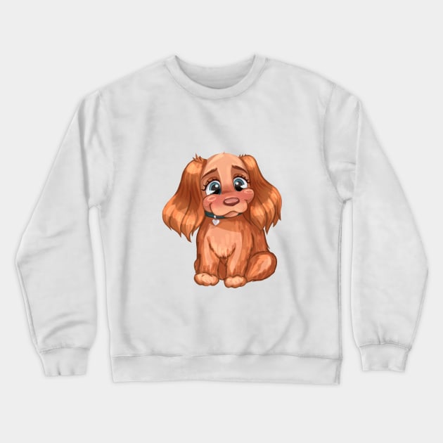 Cute puppy cocker spaniel Crewneck Sweatshirt by ArtInPi